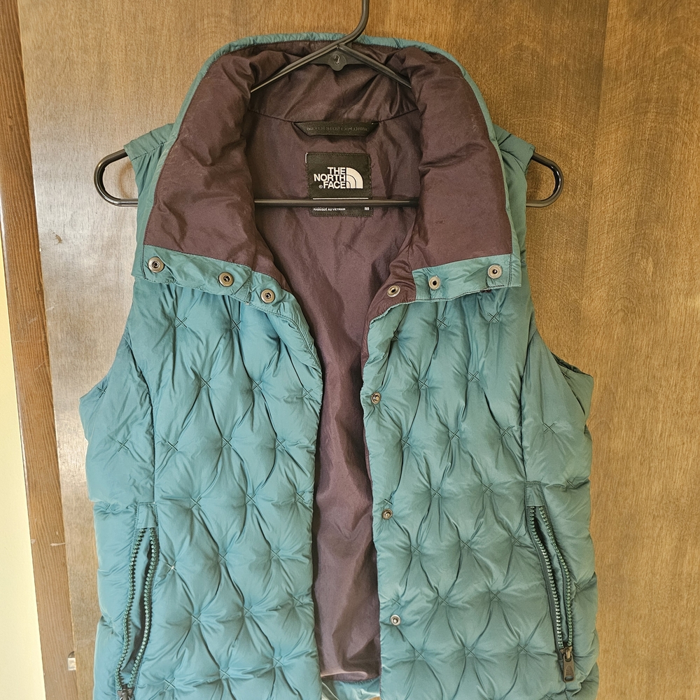 The North Face Teal and Purple Quilted Vest